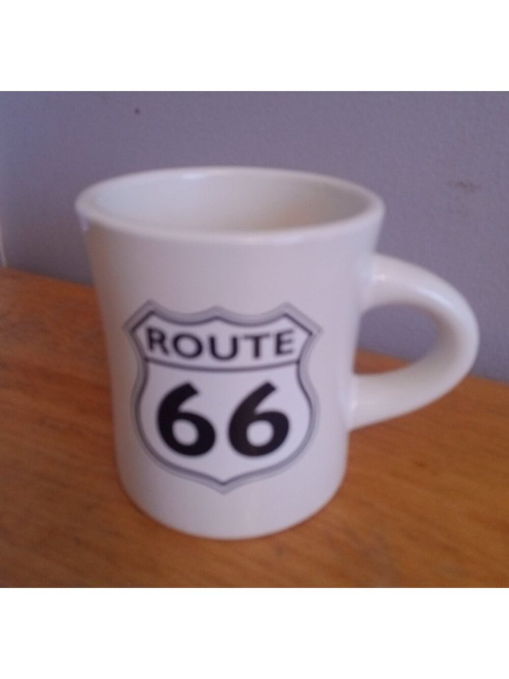 Vintage Coffee Cup Mug Route 66 White - Picture 3 of 6